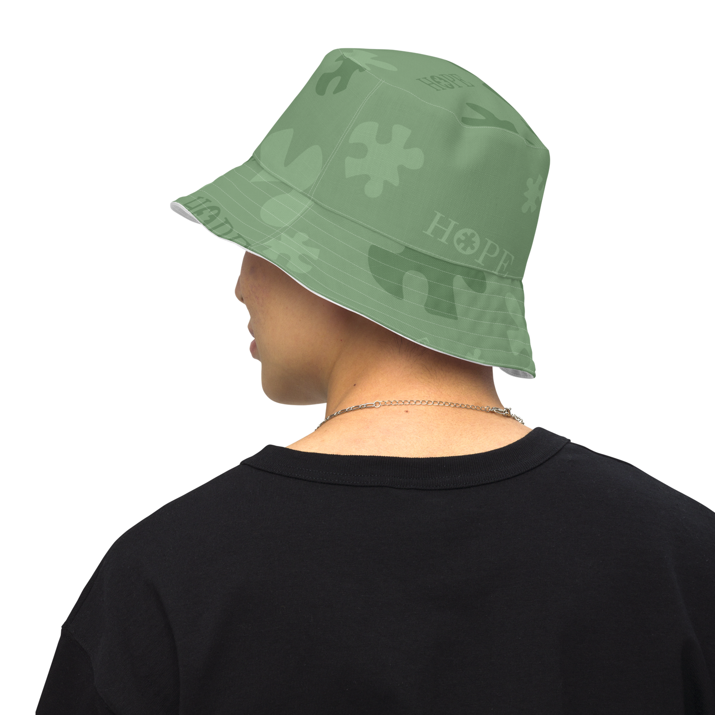 Hope Green Reversible bucket hat