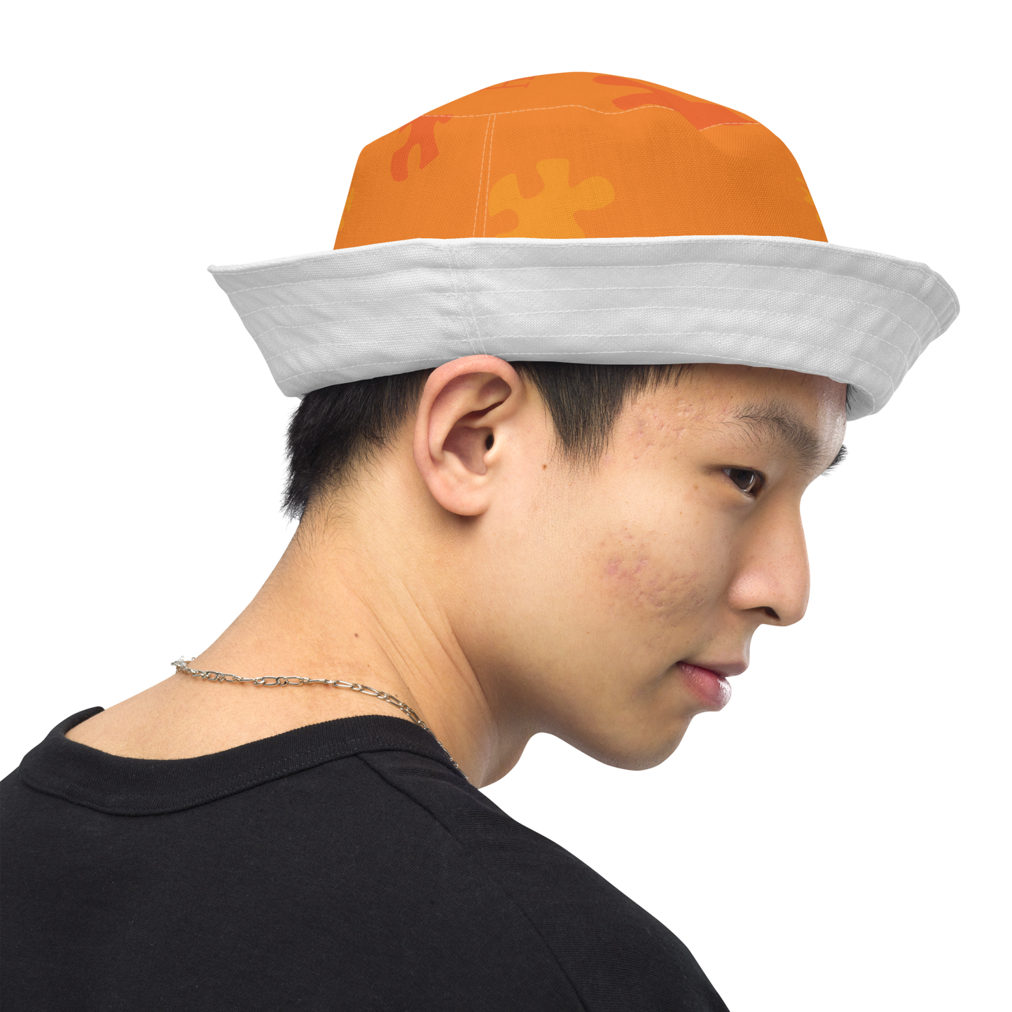 Hope Orange Reversible bucket hat