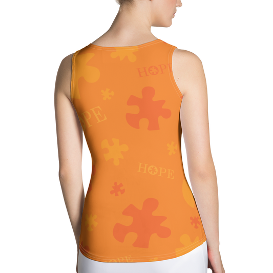 Hope Orange Sublimation Cut & Sew Tank Top