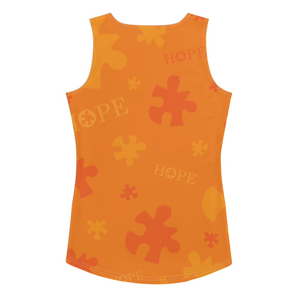 Hope Orange Sublimation Cut & Sew Tank Top