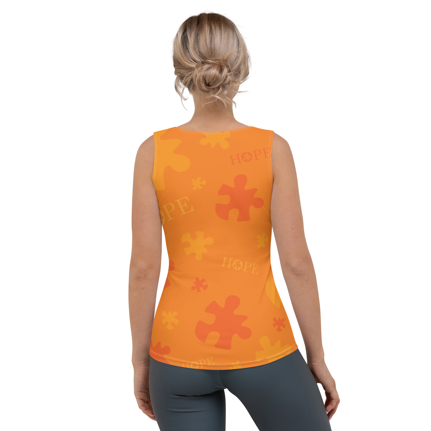 Hope Orange Sublimation Cut & Sew Tank Top