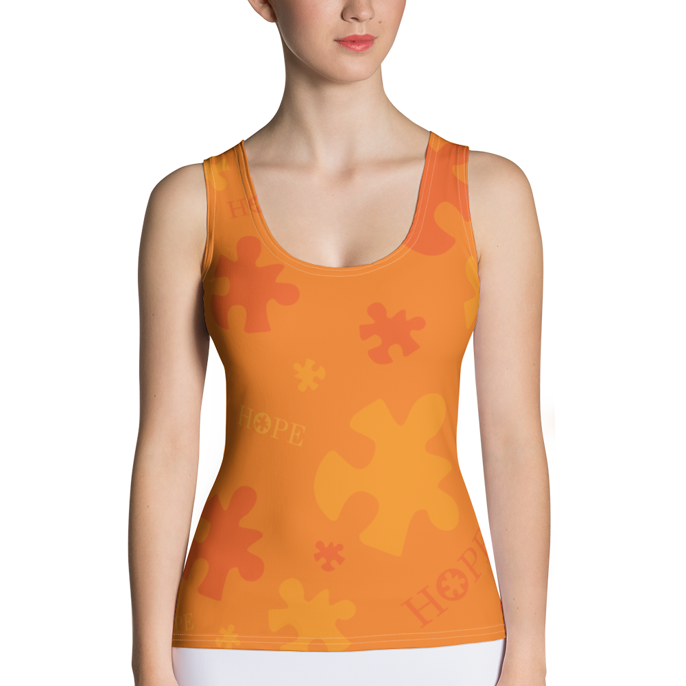 Hope Orange Sublimation Cut & Sew Tank Top